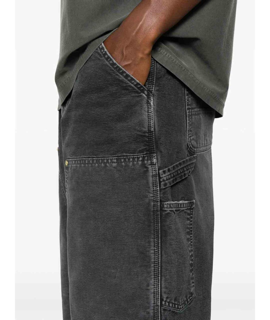 CARHARTT Серые хлопковые прямые джинсы, фото 2