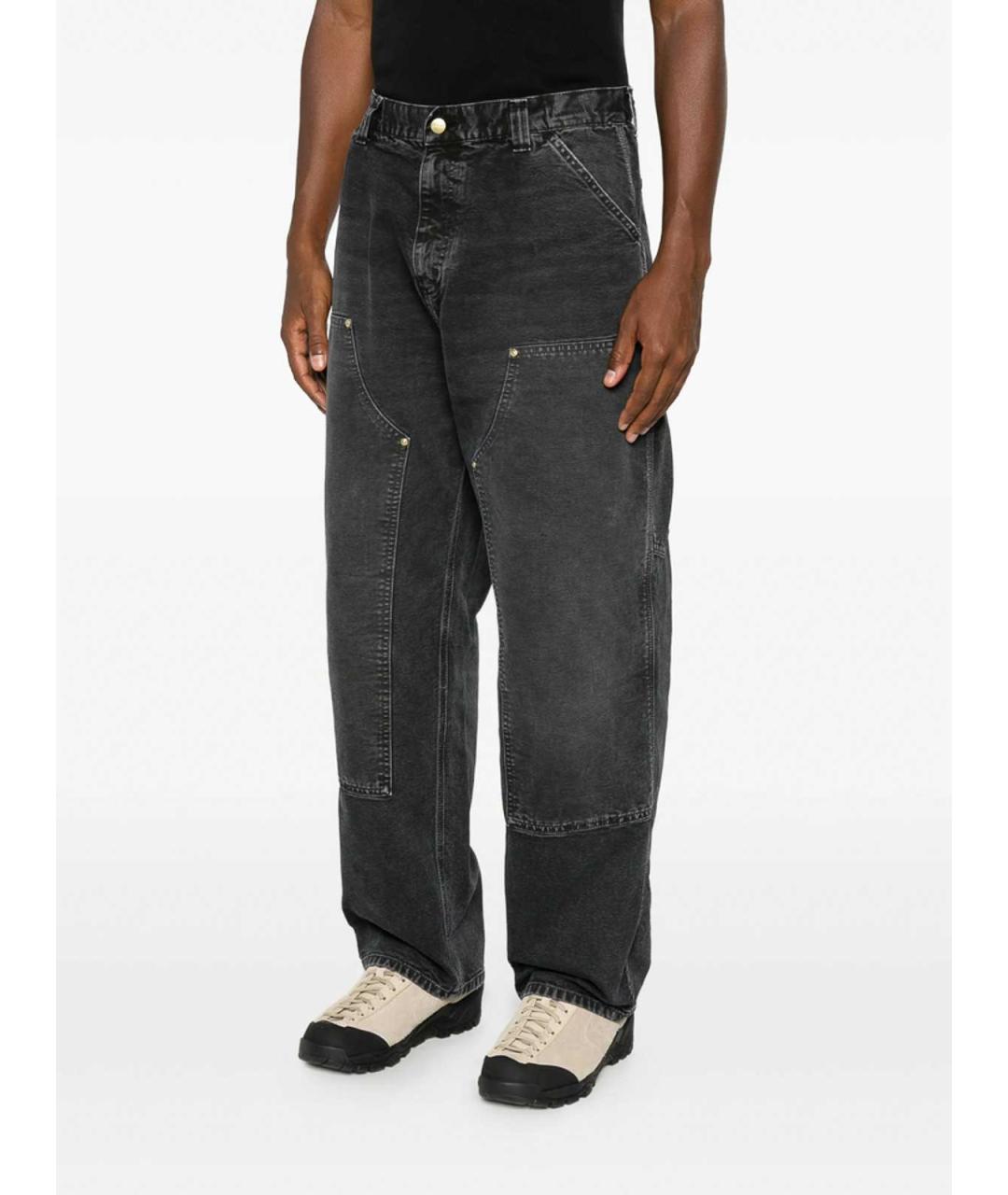 CARHARTT Серые хлопковые прямые джинсы, фото 4