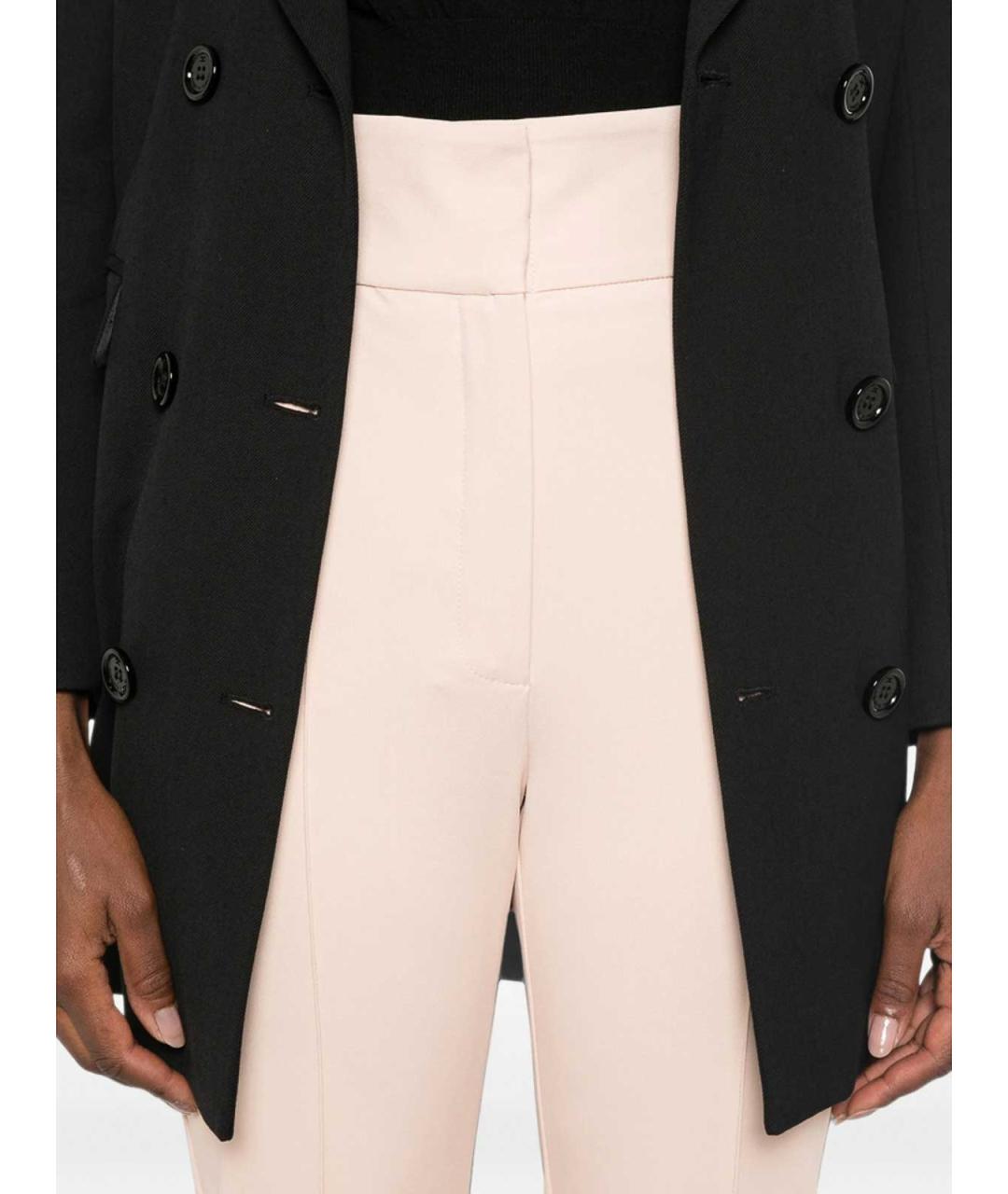 ELISABETTA FRANCHI Розовые прямые брюки, фото 4