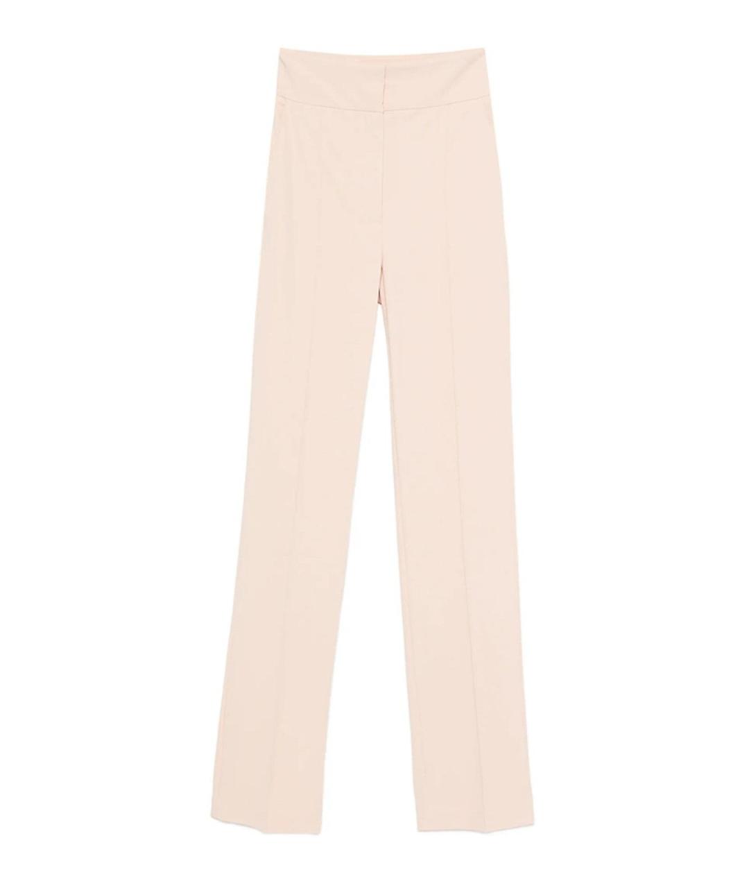 ELISABETTA FRANCHI Розовые прямые брюки, фото 1