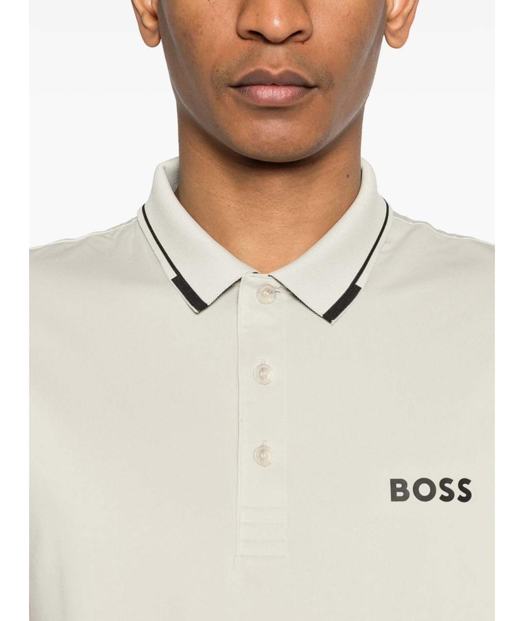 HUGO BOSS Бежевое поло с коротким рукавом, фото 2