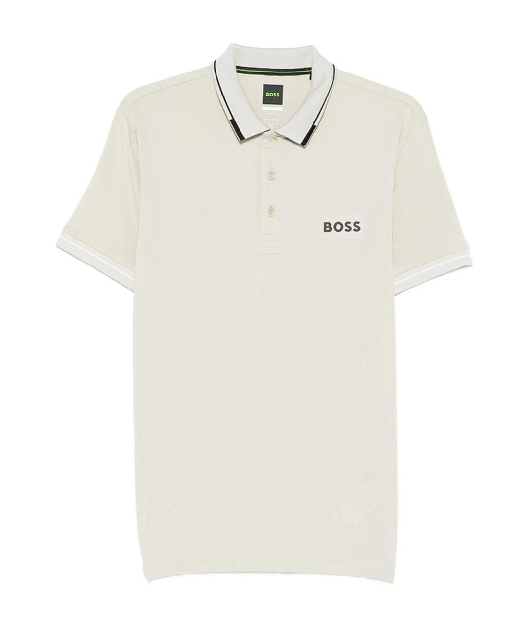 HUGO BOSS Бежевое поло с коротким рукавом, фото 1