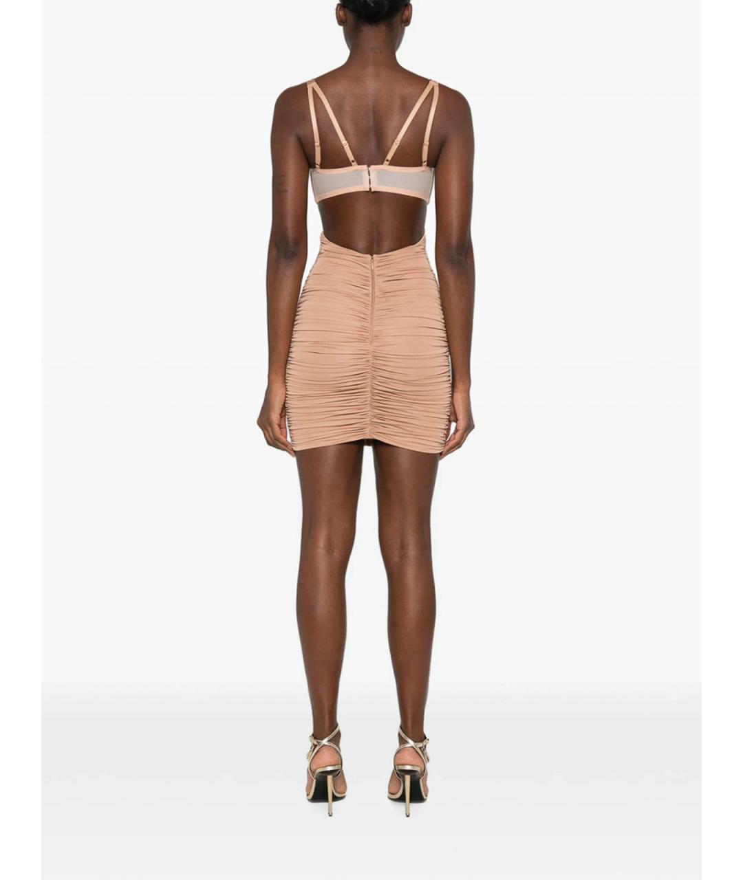ELISABETTA FRANCHI Розовое вискозное коктейльное платье, фото 4