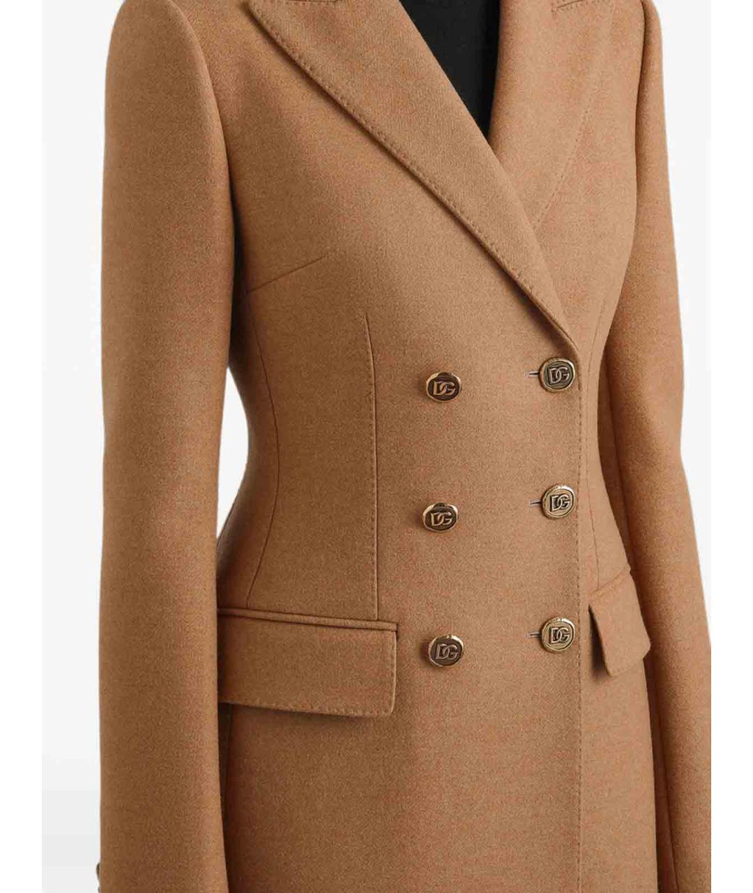 DOLCE&GABBANA Бежевое шерстяное пальто, фото 4