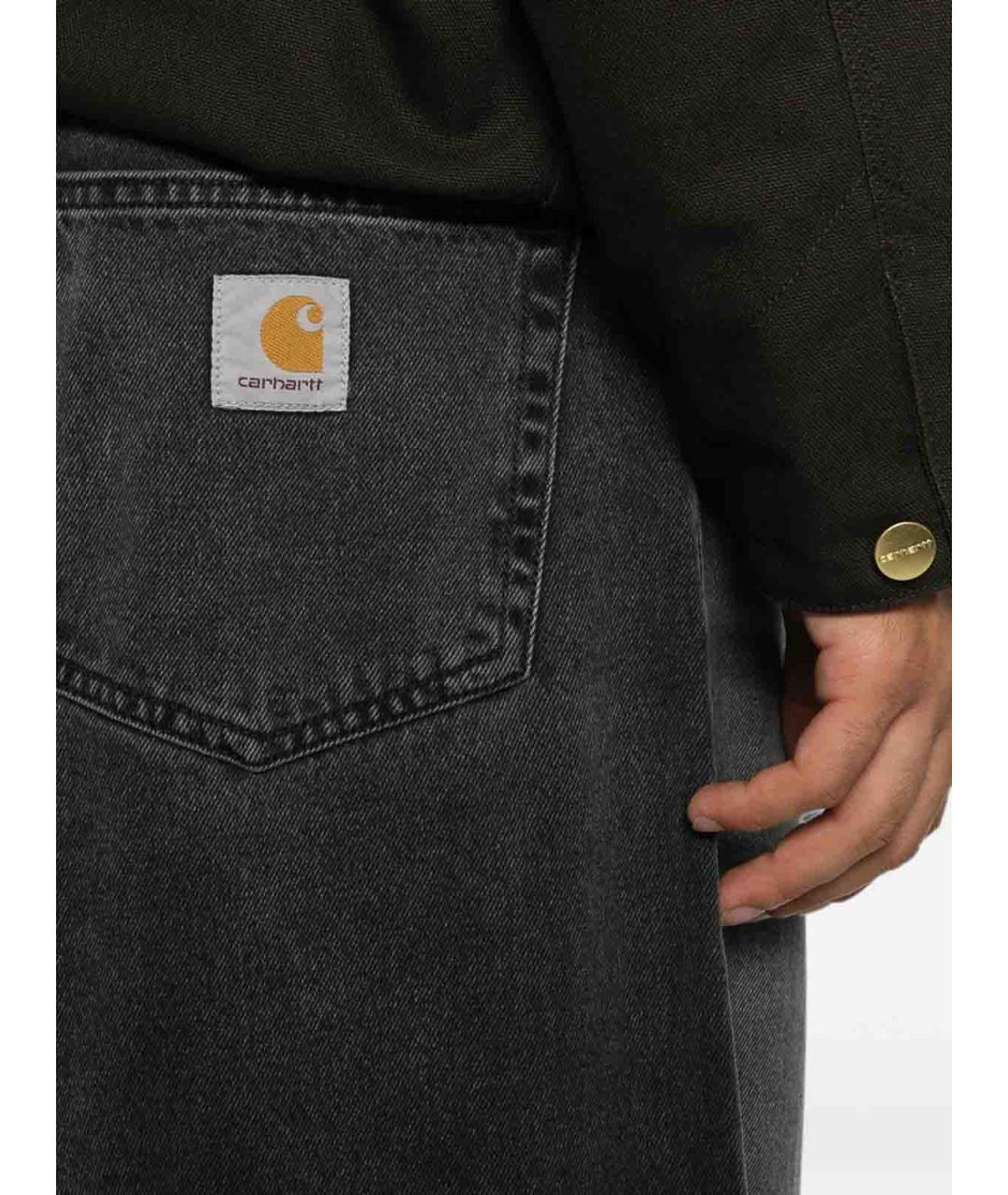 CARHARTT Серые хлопковые прямые джинсы, фото 5