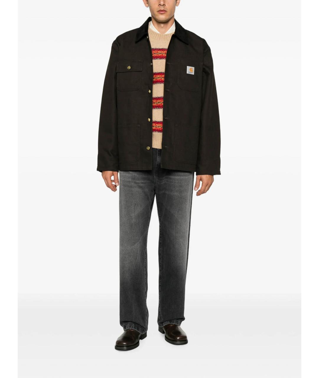 CARHARTT Серые хлопковые прямые джинсы, фото 4