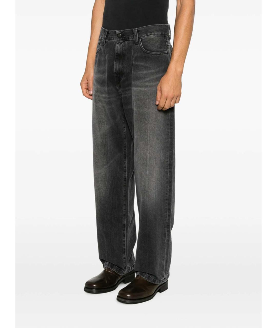 CARHARTT Серые хлопковые прямые джинсы, фото 2