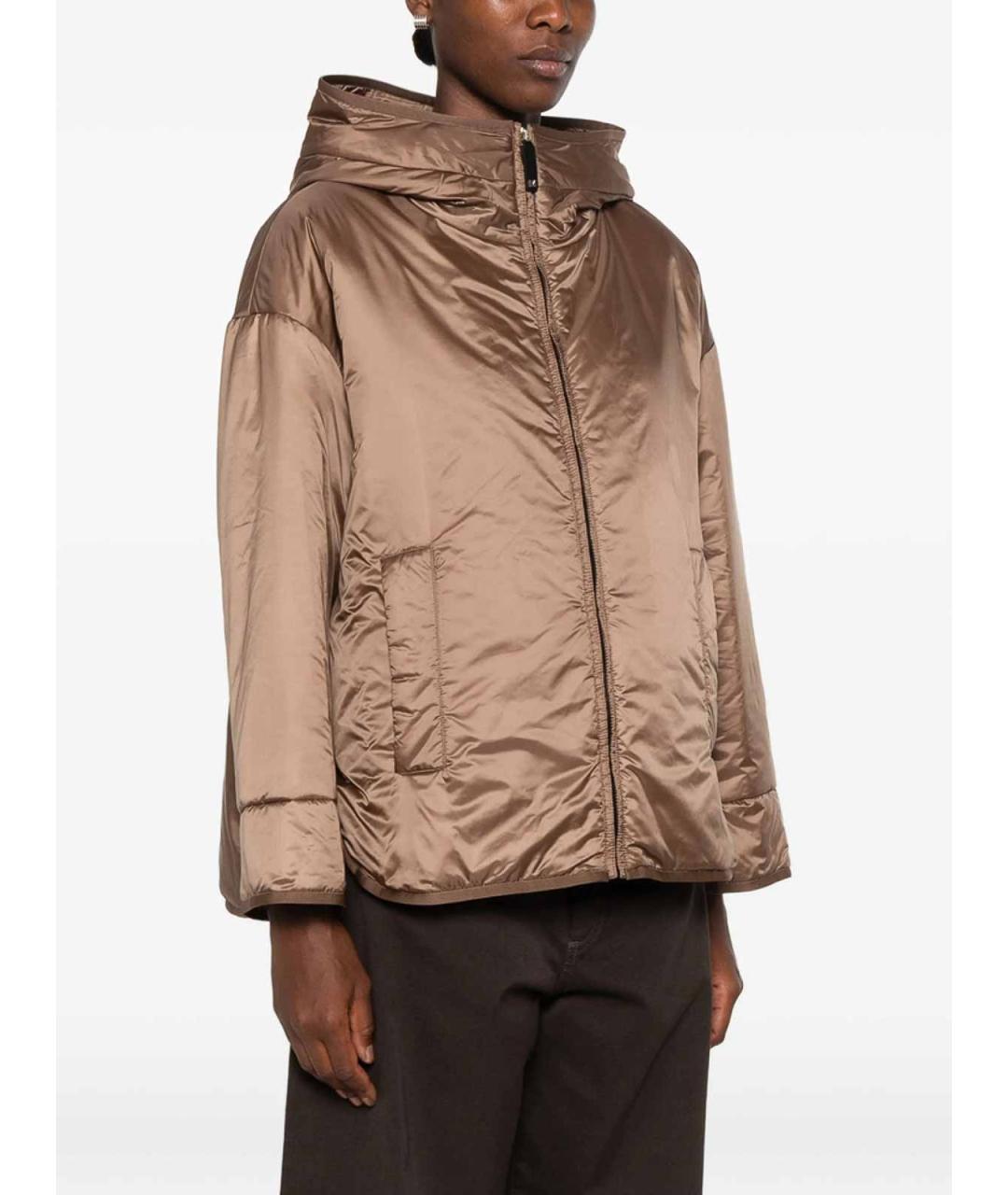 MAX MARA Бежевая полиэстеровая куртка, фото 3
