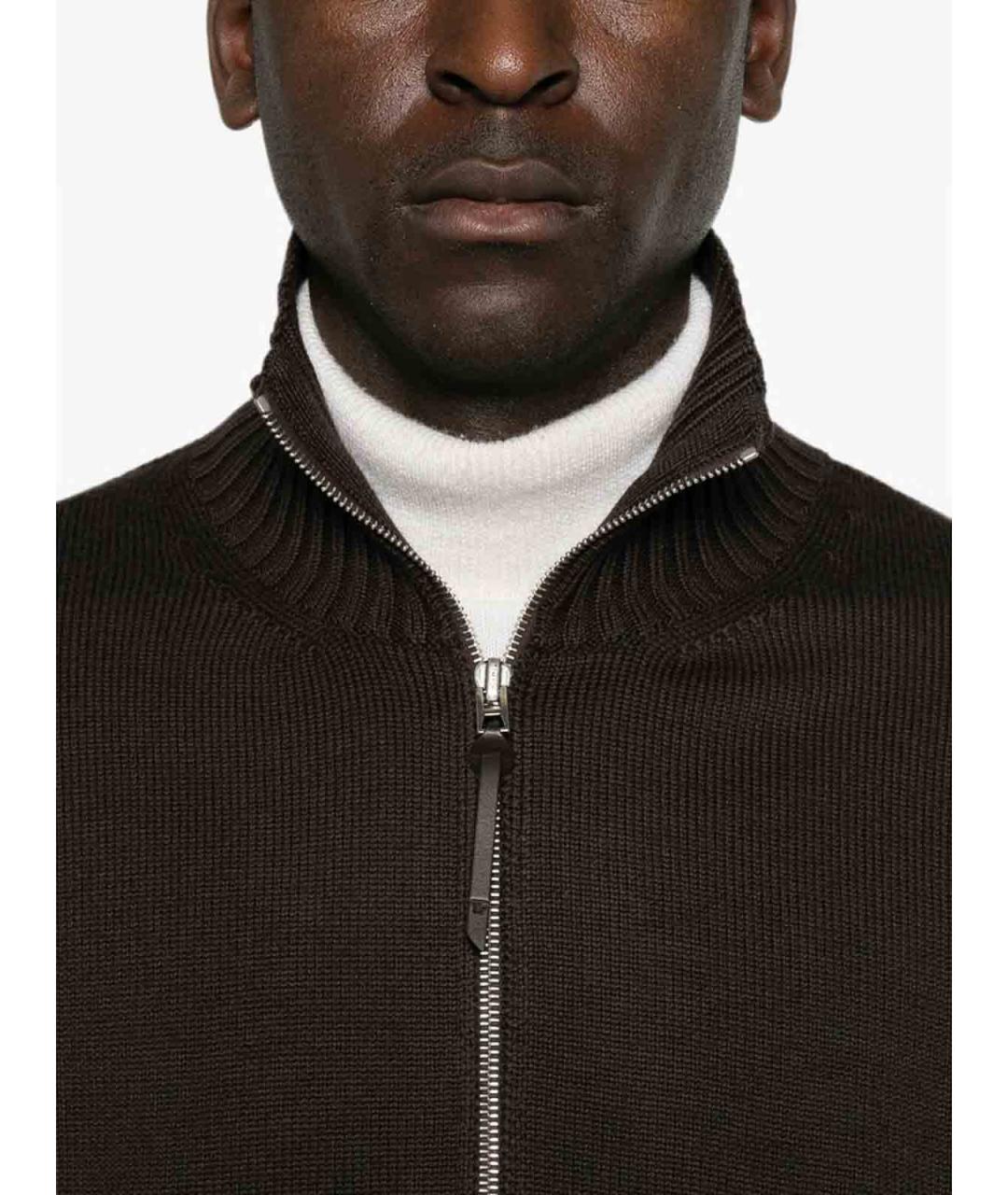TOM FORD Коричневый шерстяной кардиган, фото 3