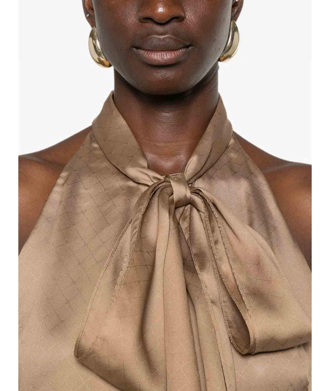 TOM FORD Коричневая шелковая блузы, фото 3