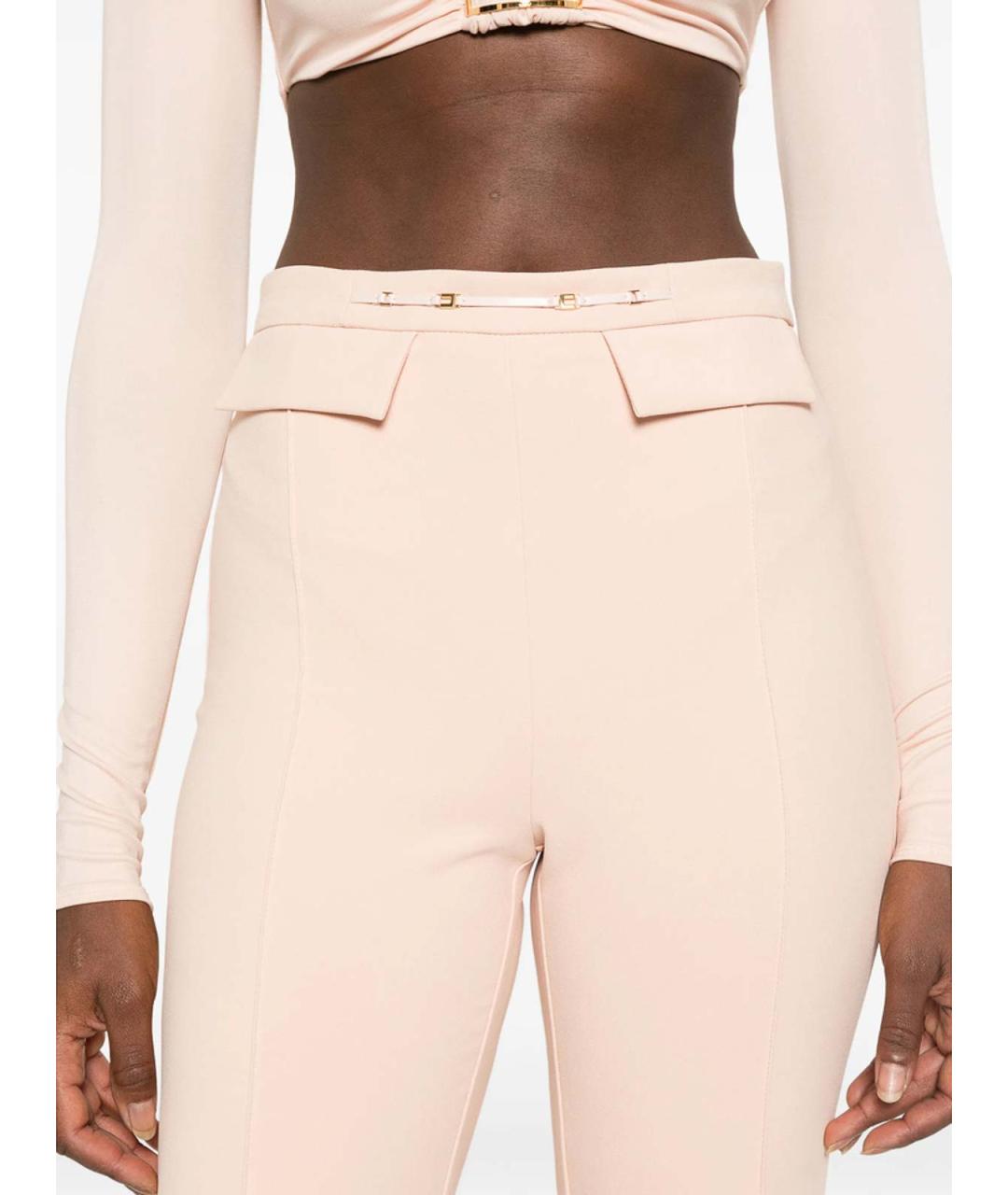 ELISABETTA FRANCHI Розовые брюки широкие, фото 4