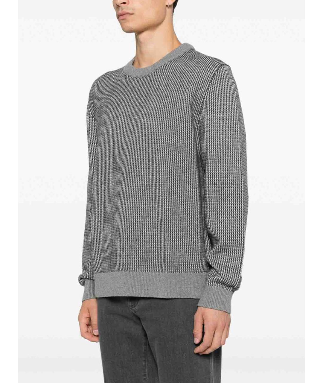CALVIN KLEIN Серый хлопковый джемпер / свитер, фото 2
