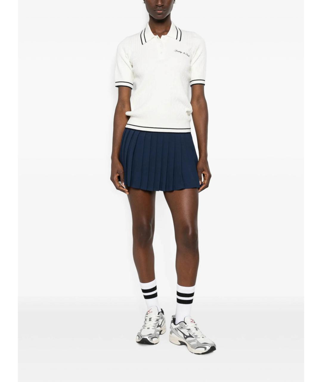 SPORTY AND RICH Белая полиэстеровая футболка, фото 2