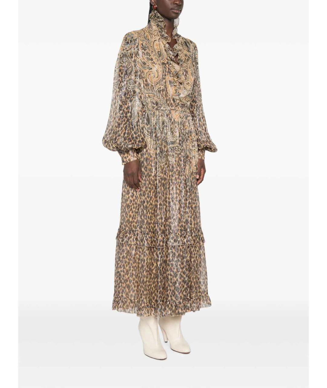 ETRO Мульти шелковое повседневное платье, фото 4
