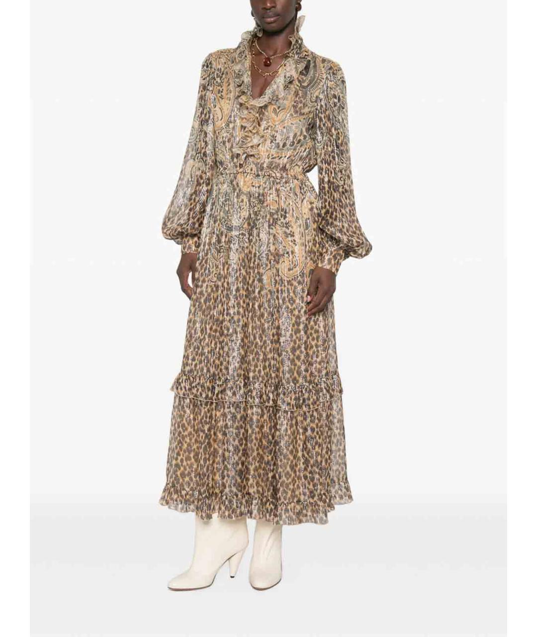 ETRO Мульти шелковое повседневное платье, фото 3