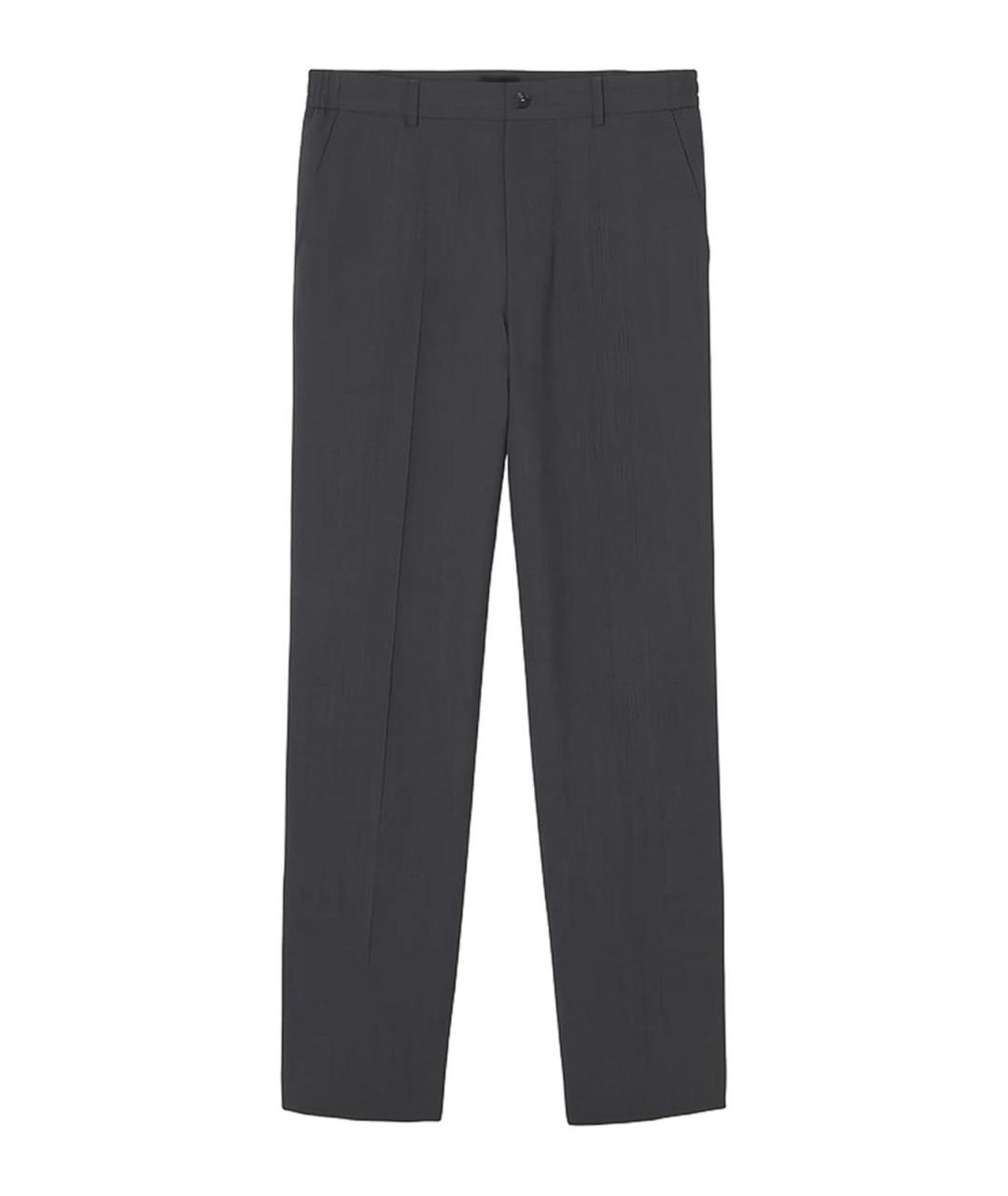 A.P.C. Серые шерстяные повседневные брюки, фото 1