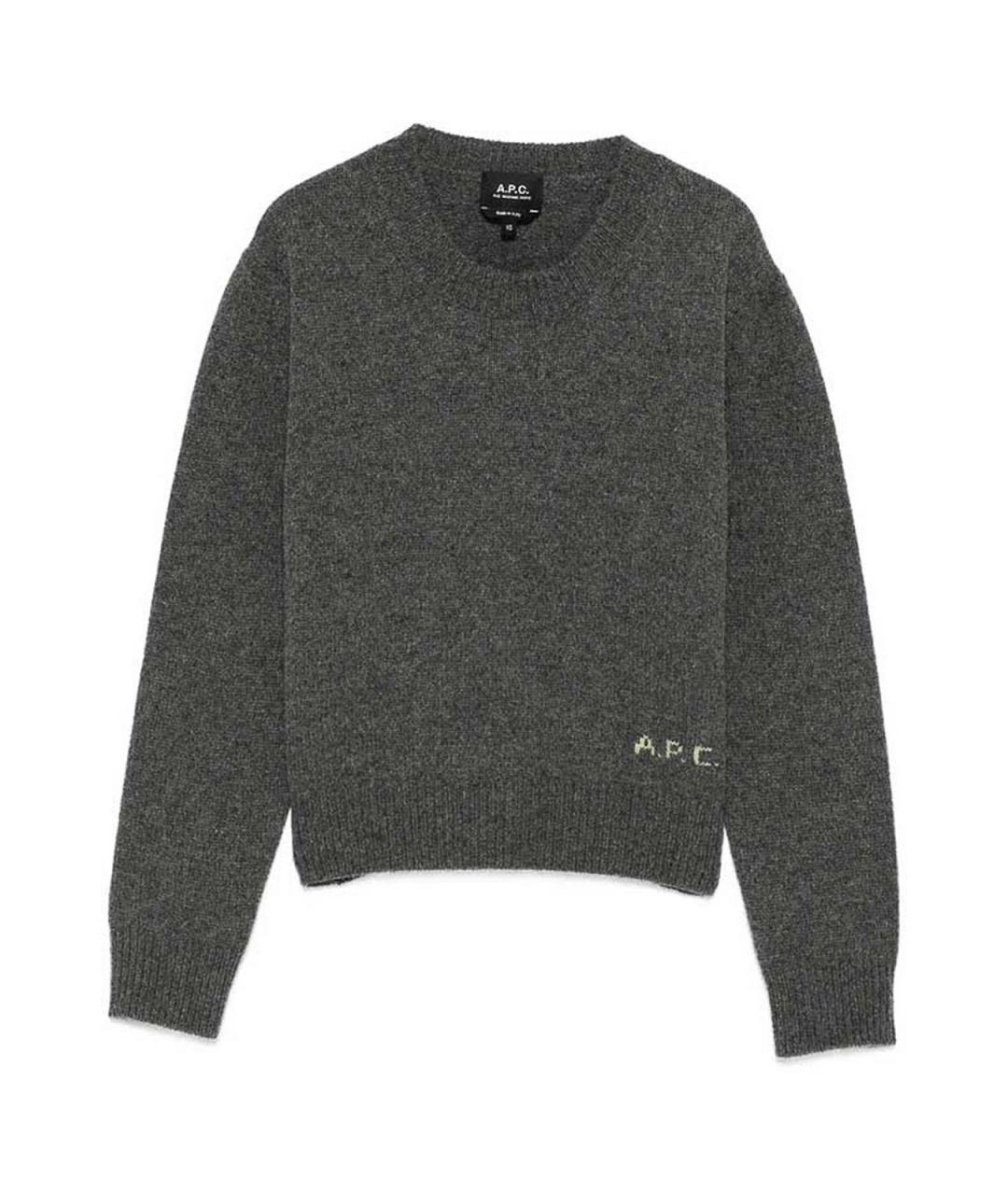 A.P.C. Серый шерстяной джемпер / свитер, фото 1