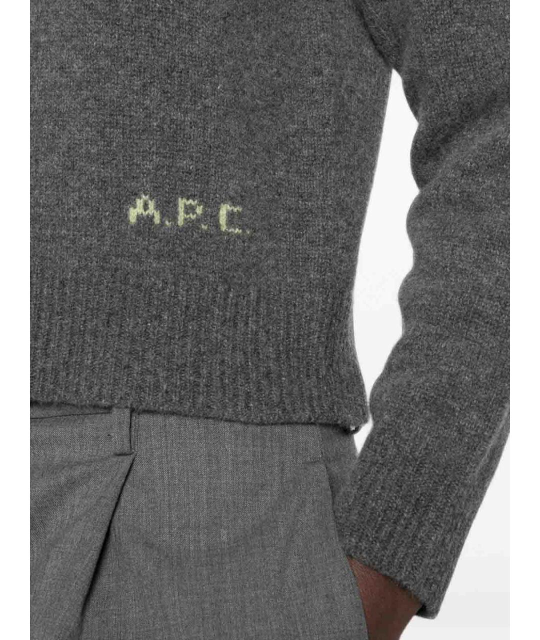 A.P.C. Серый шерстяной джемпер / свитер, фото 3