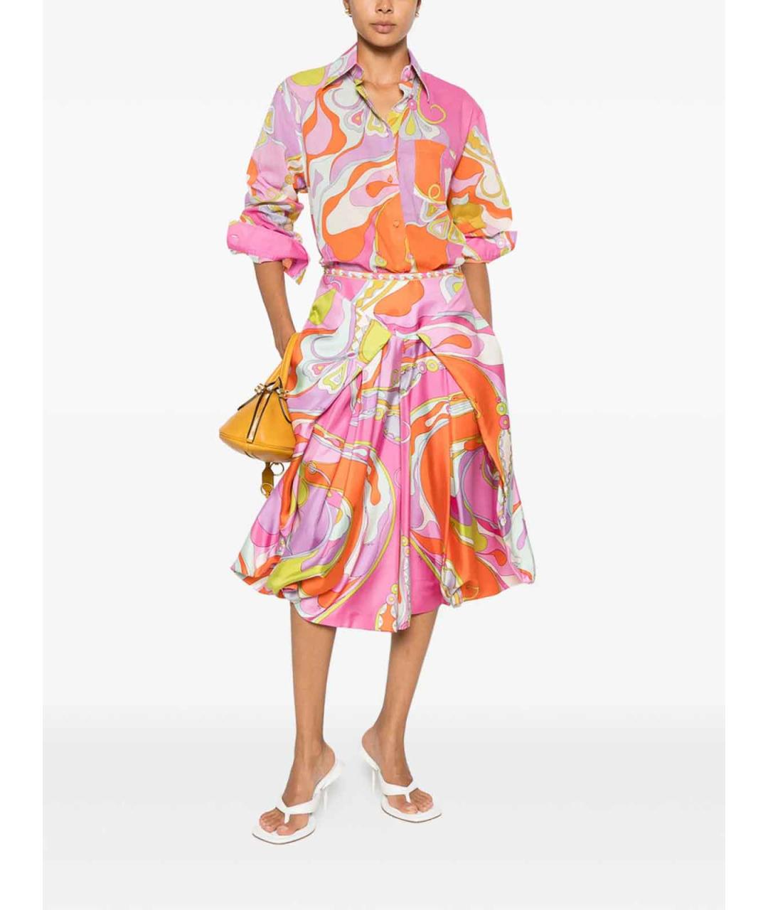 EMILIO PUCCI Мульти шелковые кюлоты, фото 4