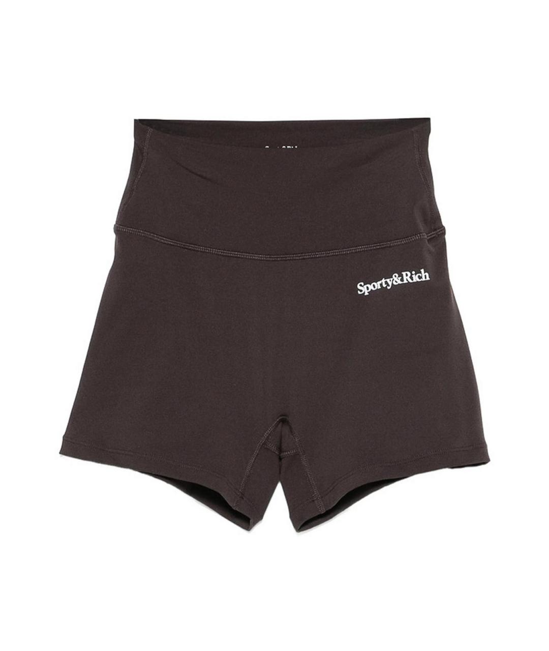 SPORTY AND RICH Коричневые полиамидовые спортивные брюки и шорты, фото 1