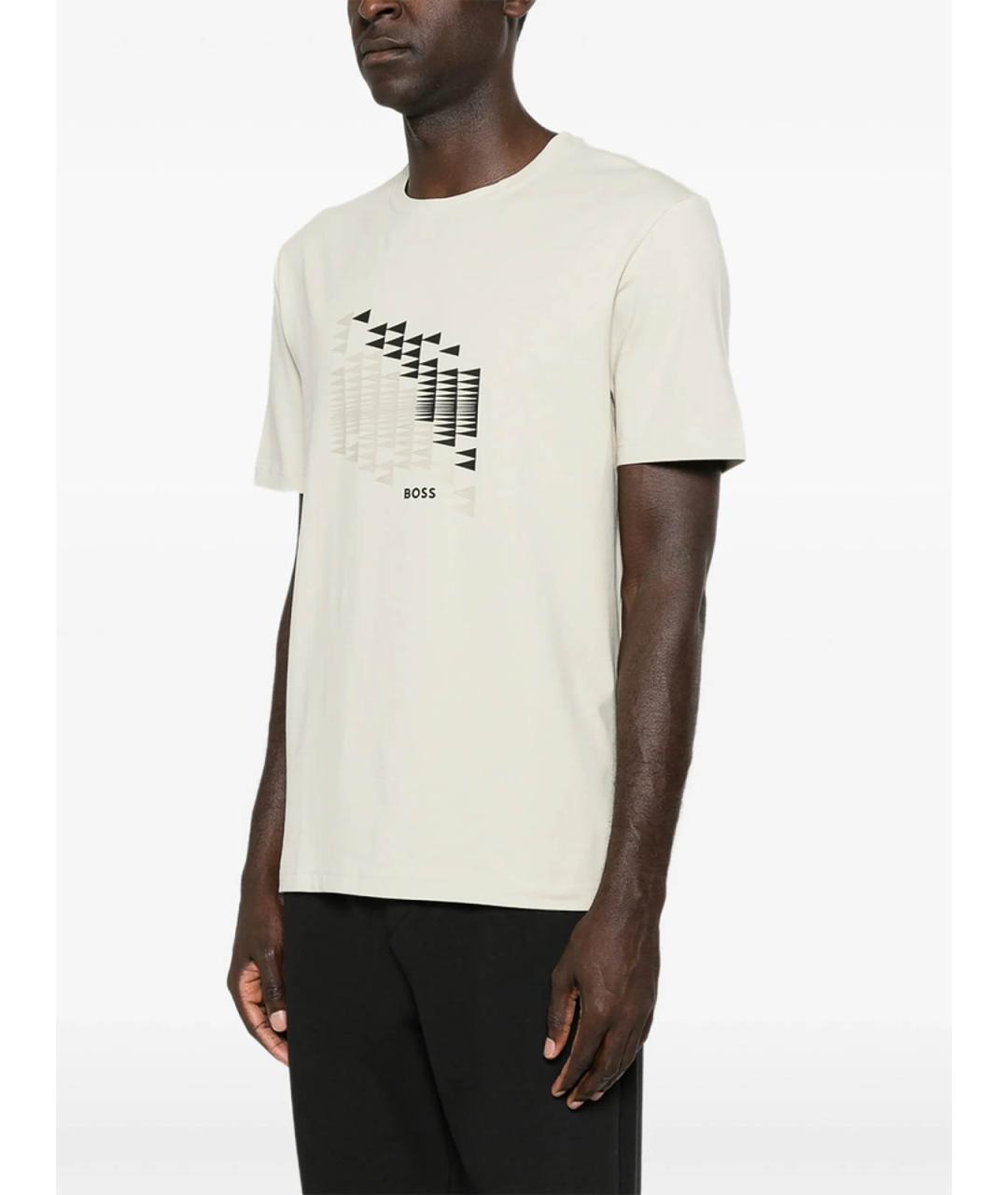 HUGO BOSS Бежевая футболка, фото 4
