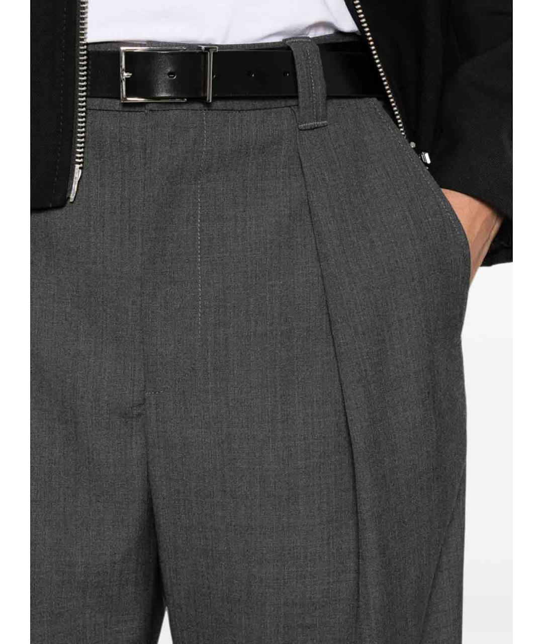 A.P.C. Серые полиэстеровые повседневные брюки, фото 2