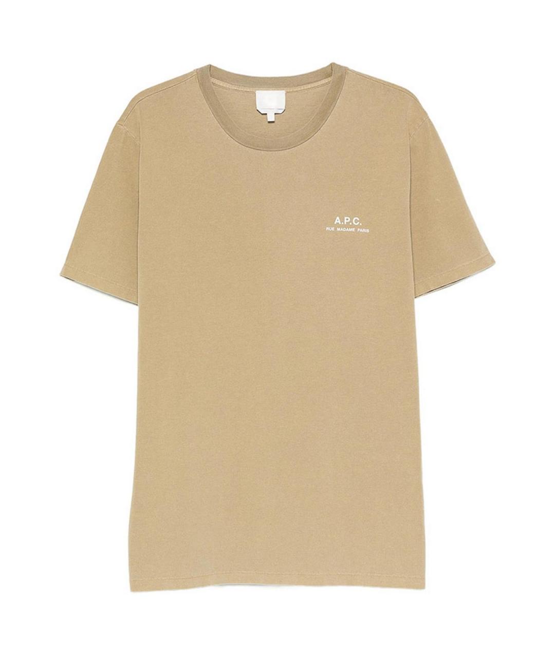 A.P.C. Бежевая хлопковая футболка, фото 1