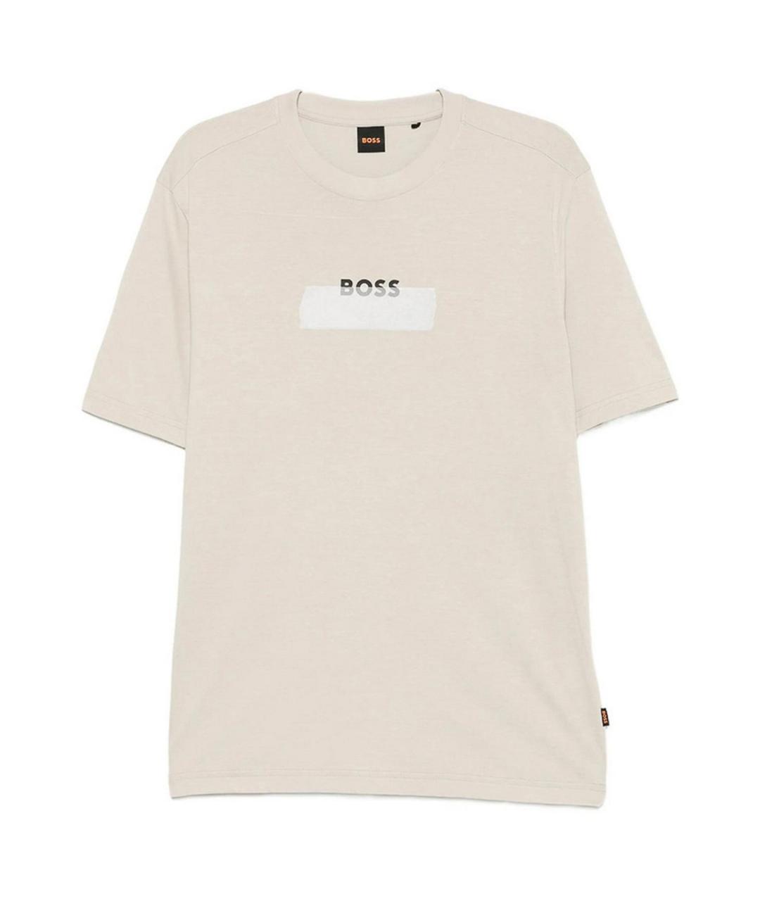 HUGO BOSS Бежевая хлопковая футболка, фото 1