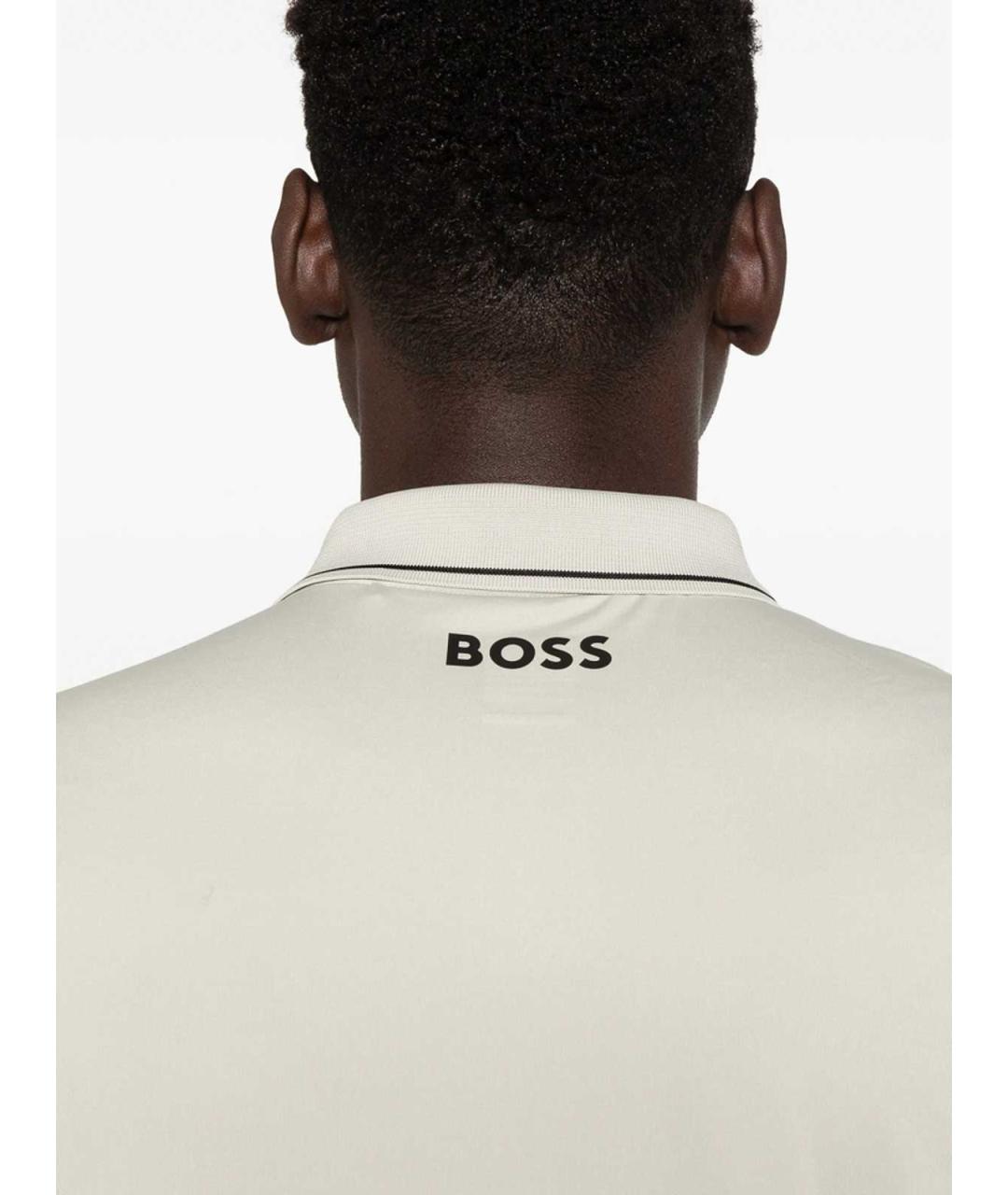 HUGO BOSS Бежевое поло с коротким рукавом, фото 2