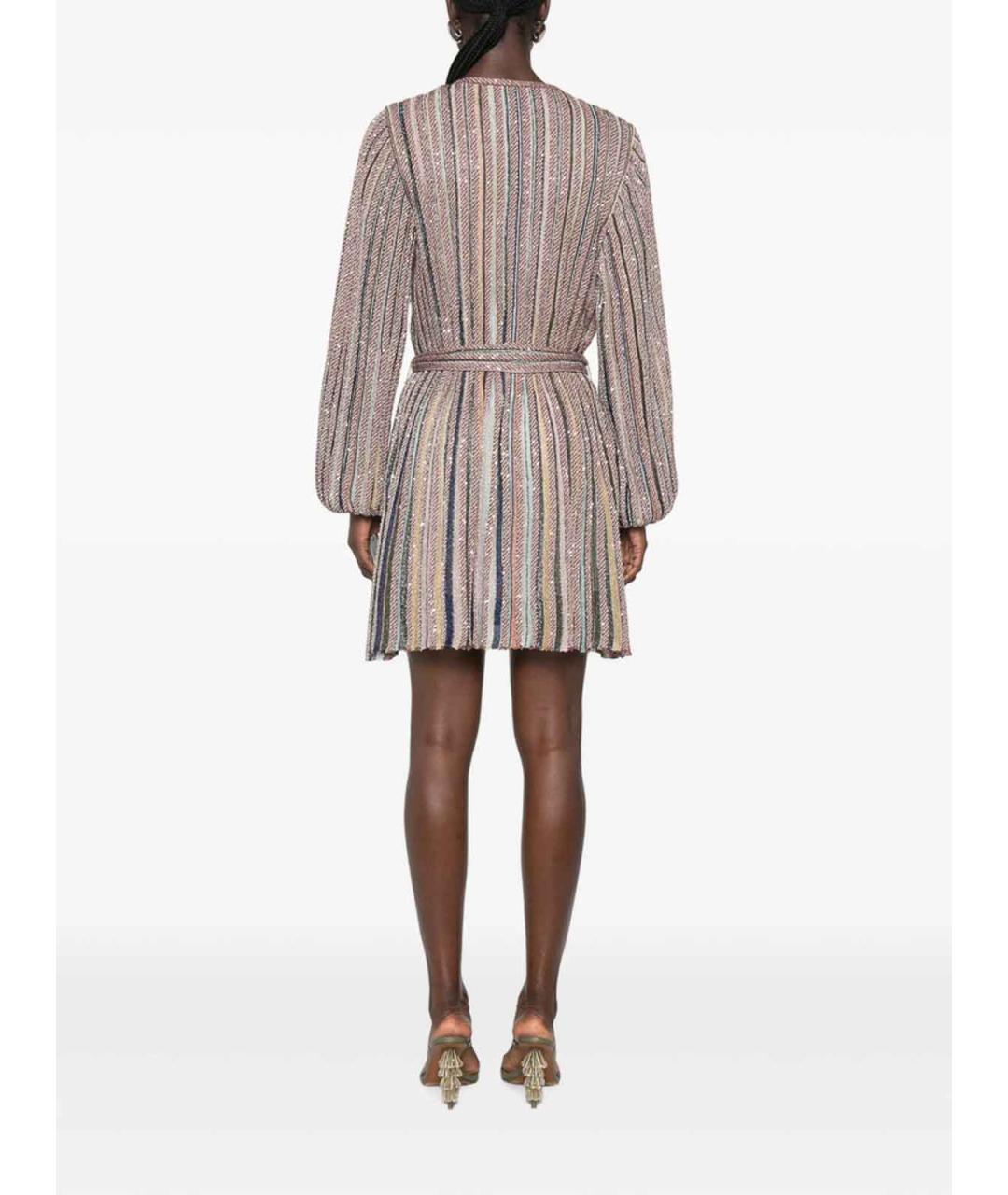 MISSONI Бежевое вискозное коктейльное платье, фото 4