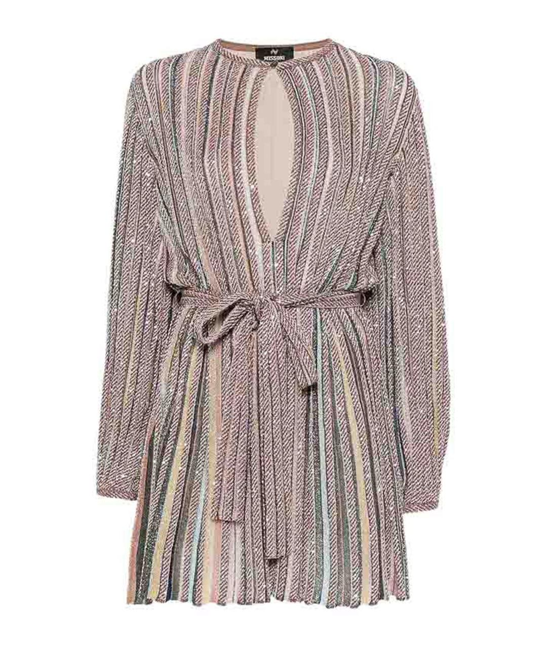 MISSONI Бежевое вискозное коктейльное платье, фото 1