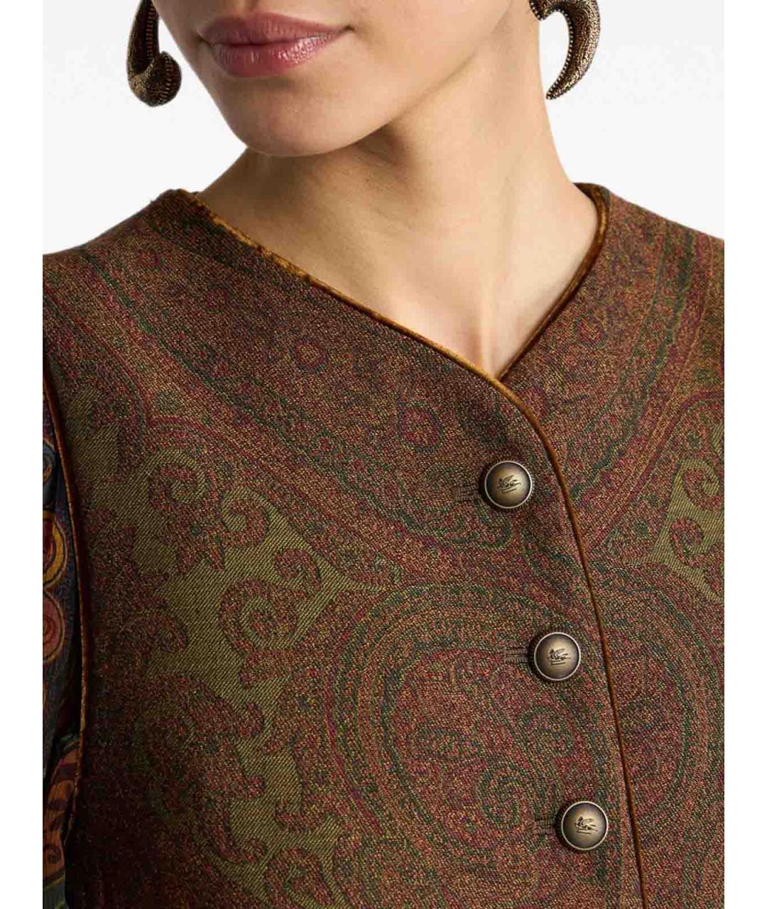 ETRO Коричневый жилет, фото 4