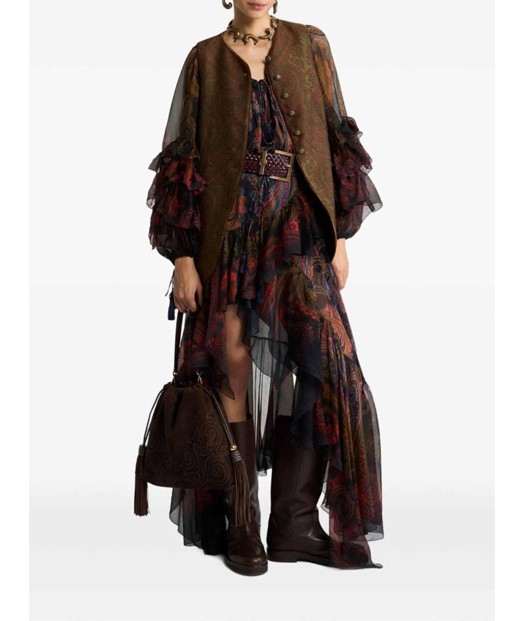 ETRO Коричневый жилет, фото 2