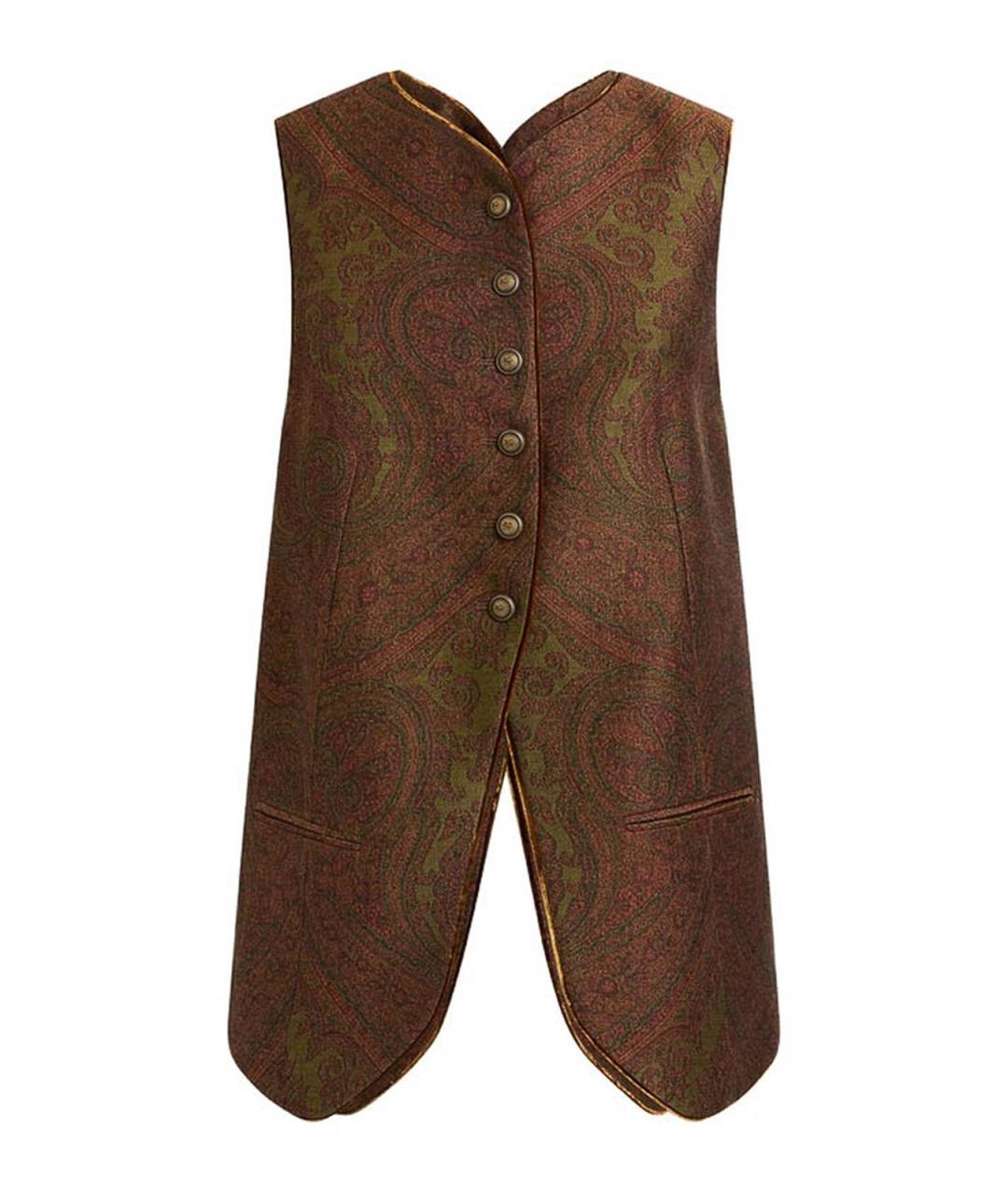 ETRO Коричневый жилет, фото 1