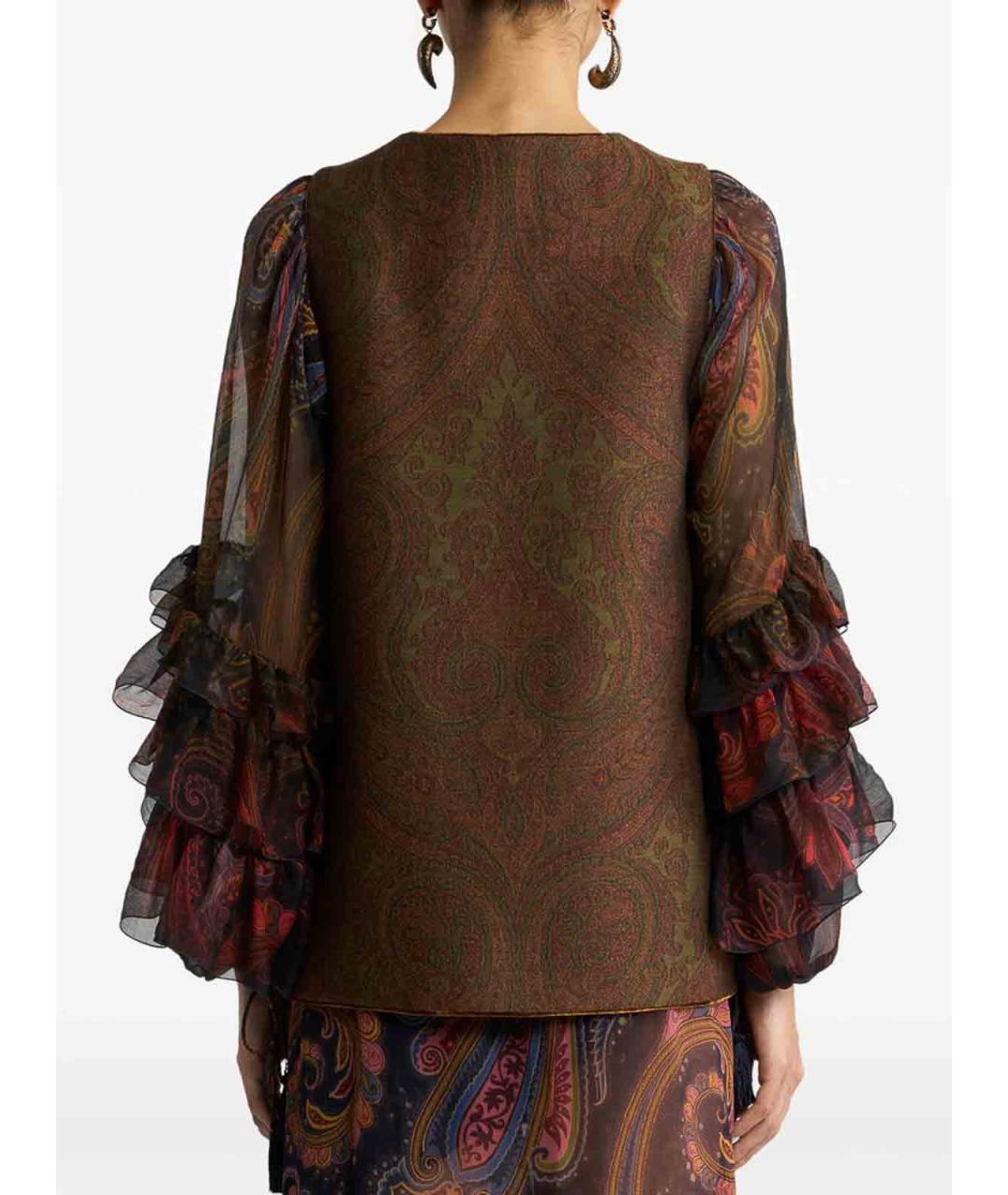 ETRO Коричневый жилет, фото 3