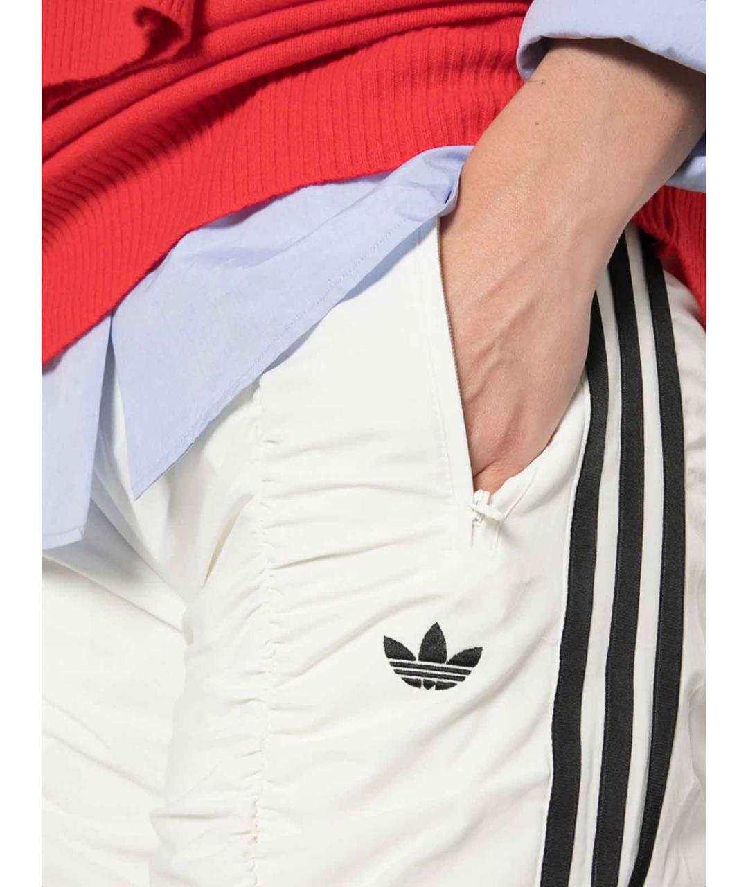 ADIDAS Белые полиэстеровые спортивные брюки и шорты, фото 4