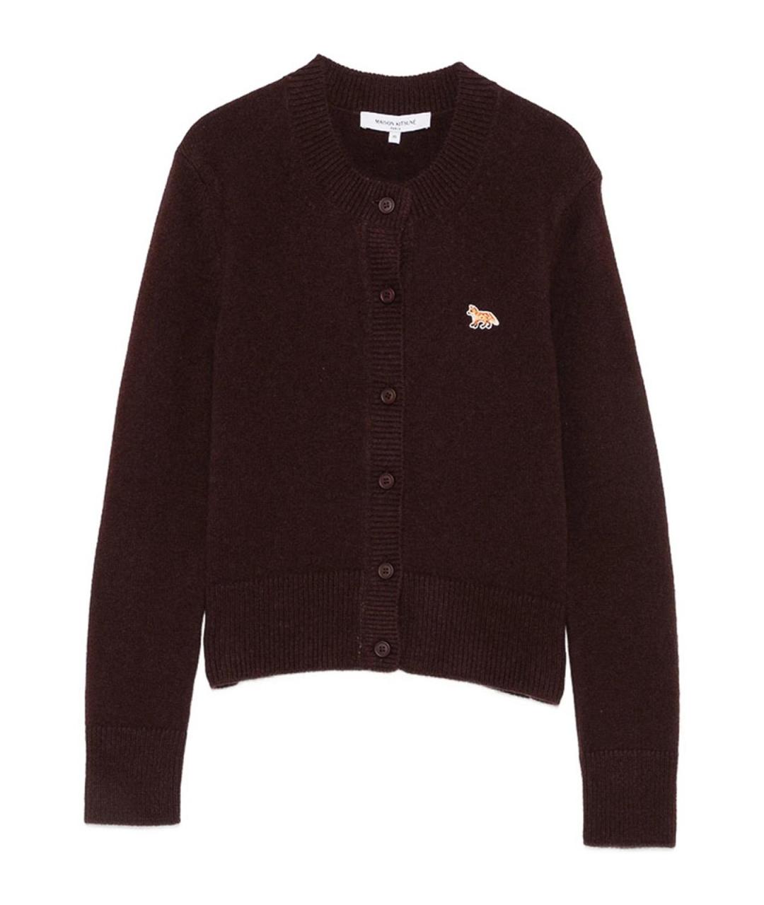 MAISON KITSUNE Фиолетовый шерстяной кардиган, фото 1