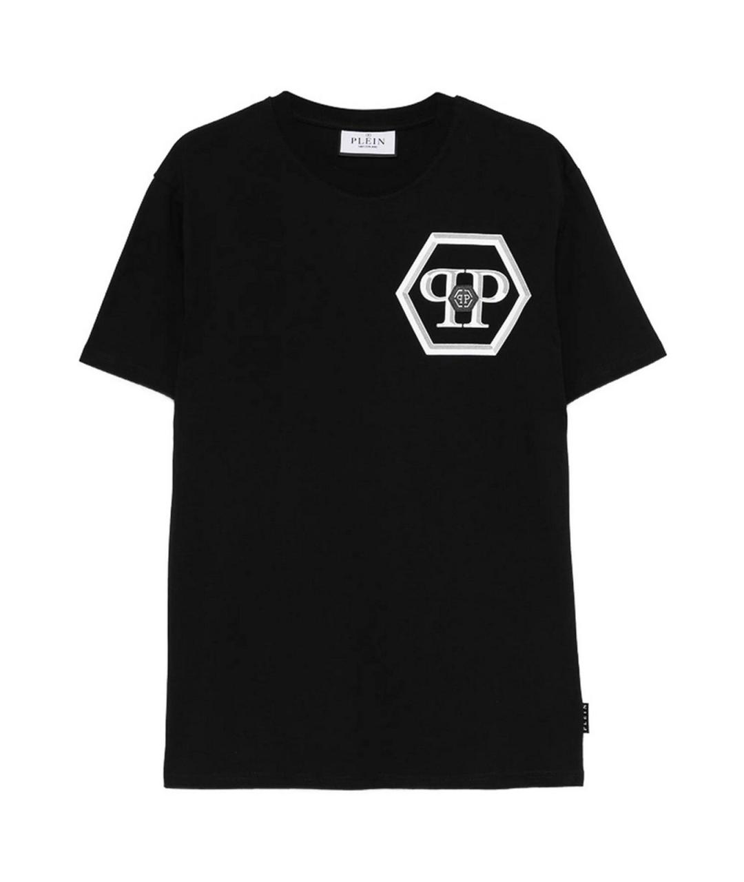PHILIPP PLEIN Черная хлопковая футболка, фото 1