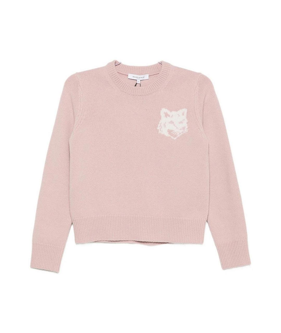 MAISON KITSUNE Розовый шерстяной джемпер / свитер, фото 1