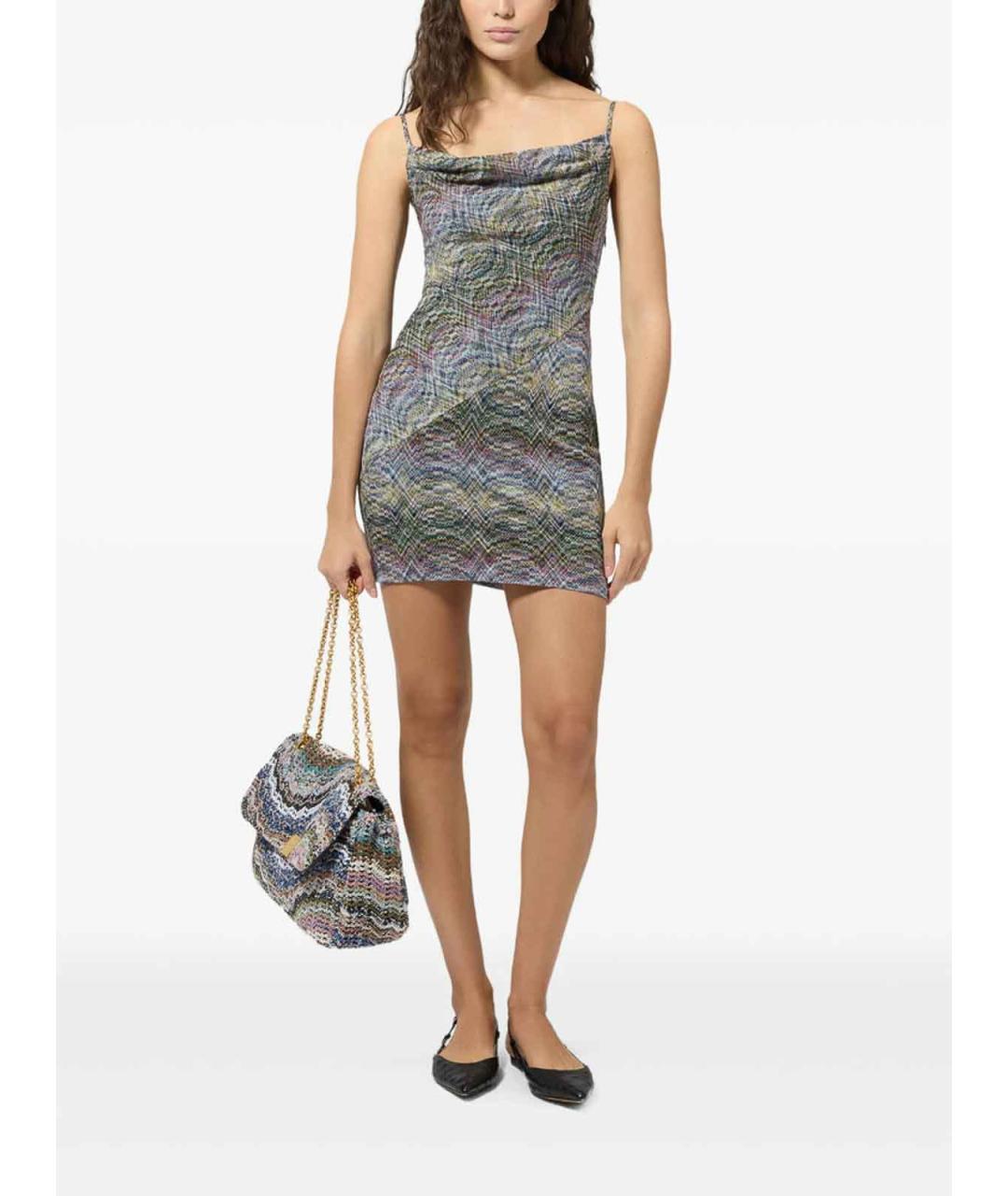 MISSONI Мульти вискозное повседневное платье, фото 3