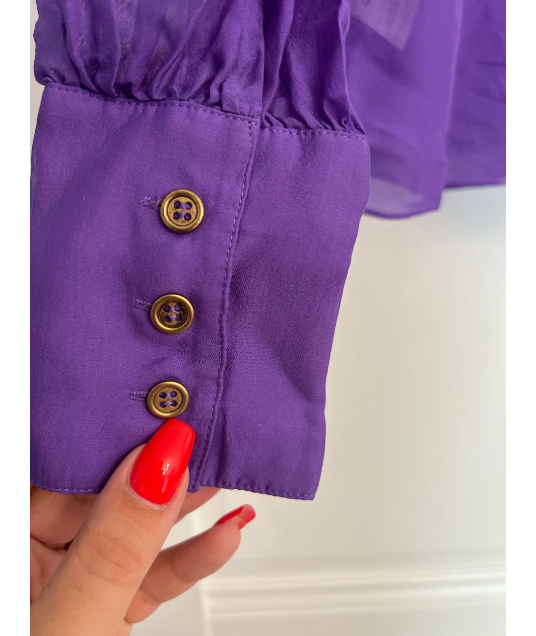 DOLCE&GABBANA Фиолетовая шелковая блузы, фото 6