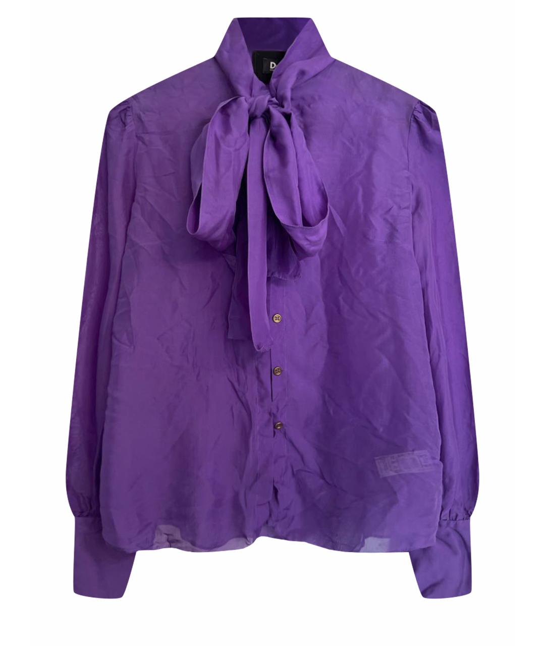 DOLCE&GABBANA Фиолетовая шелковая блузы, фото 1
