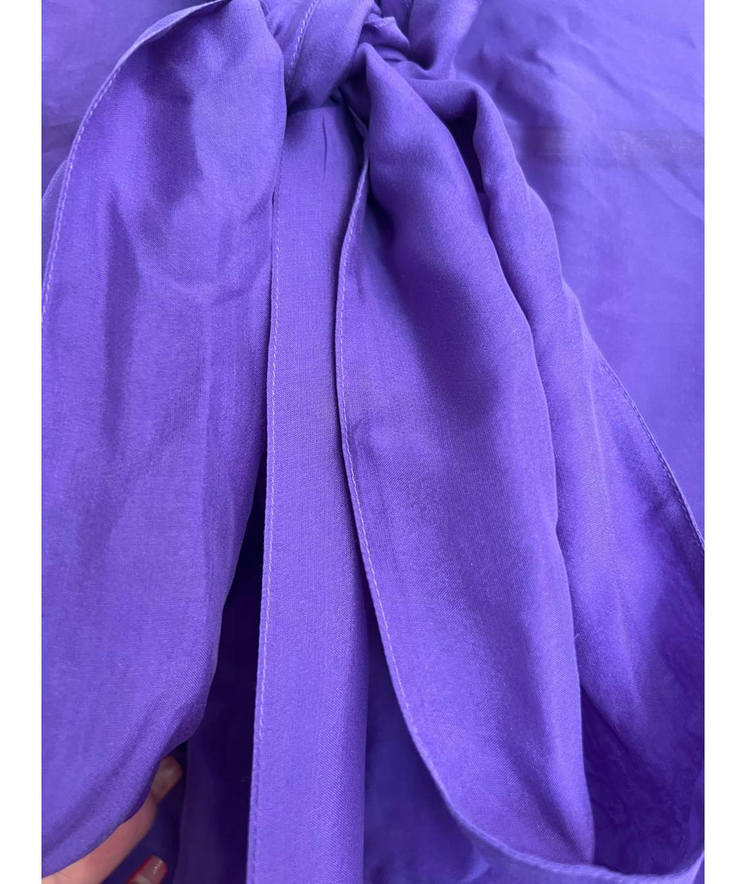 DOLCE&GABBANA Фиолетовая шелковая блузы, фото 4