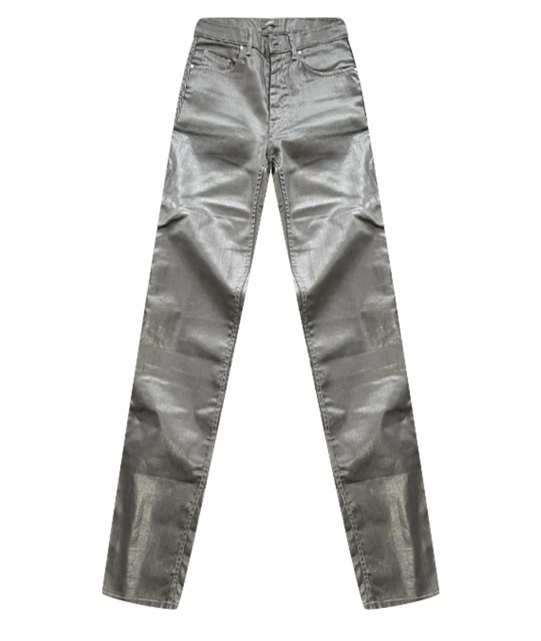 VERSACE Черные хлопко-эластановые прямые джинсы, фото 1