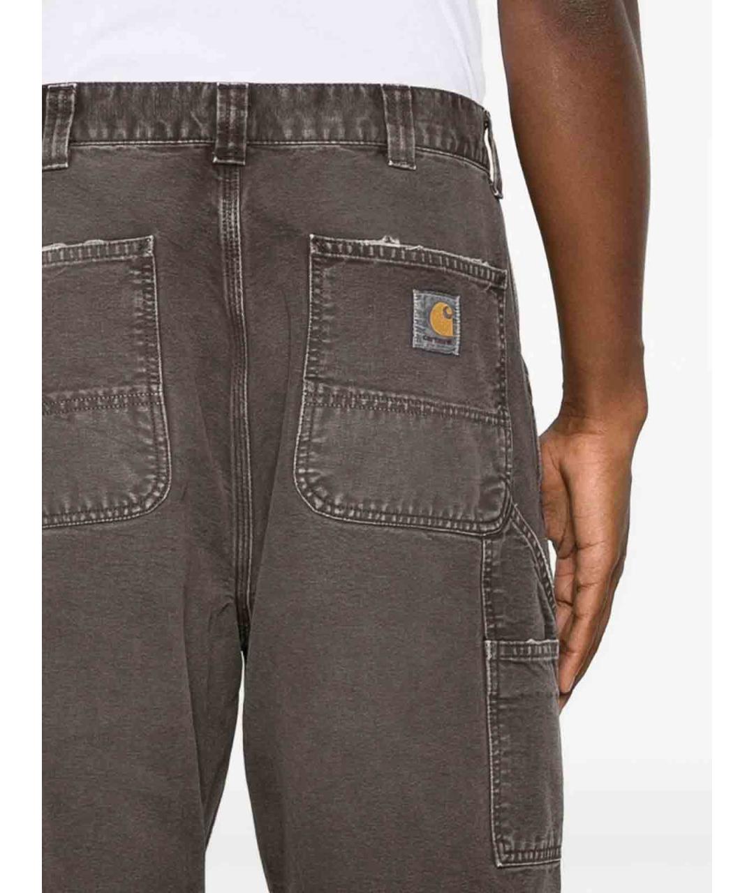 CARHARTT Коричневые хлопковые прямые джинсы, фото 3