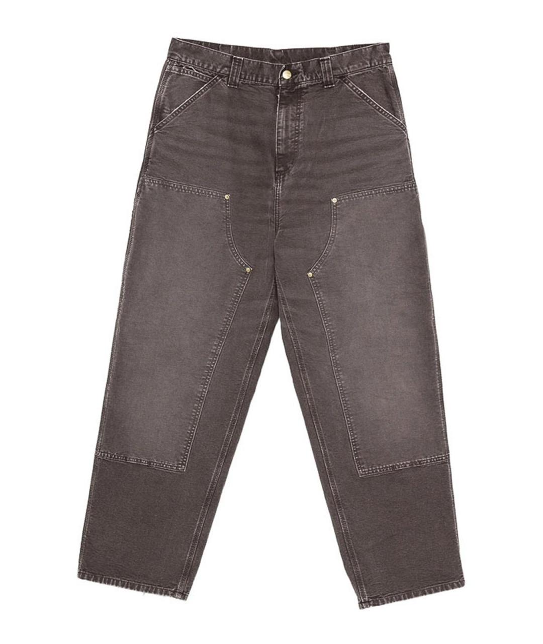 CARHARTT Коричневые хлопковые прямые джинсы, фото 1