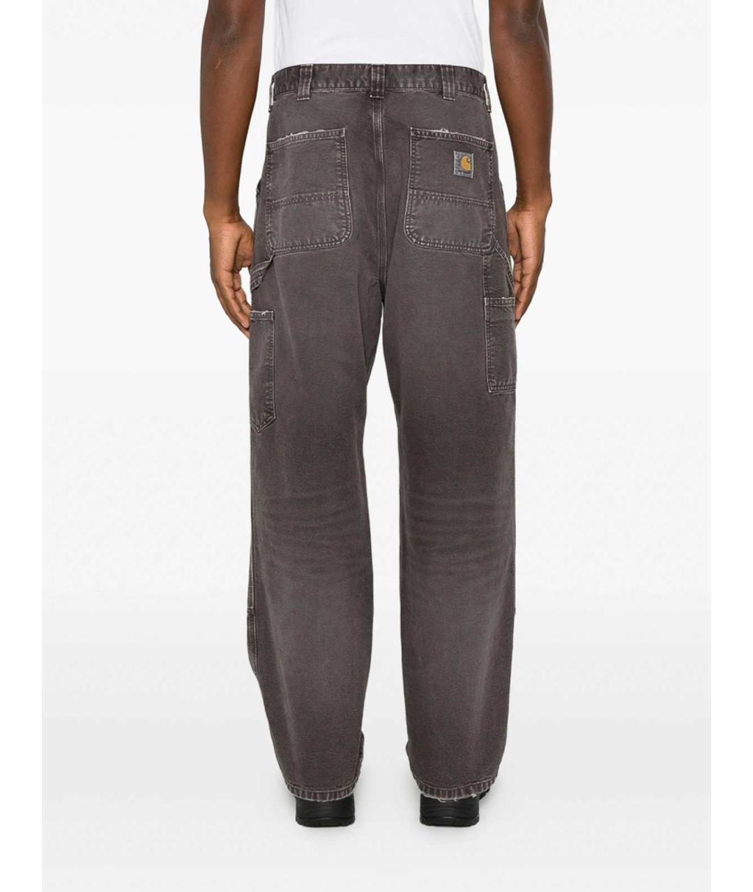 CARHARTT Коричневые хлопковые прямые джинсы, фото 4