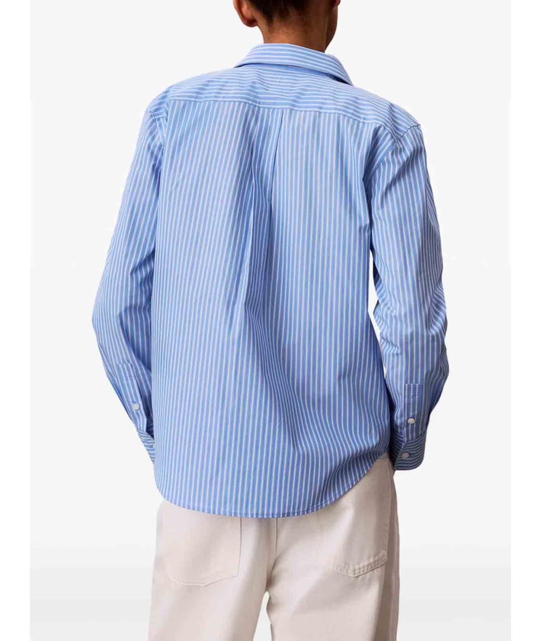 CALVIN KLEIN Синяя хлопковая рубашка, фото 4