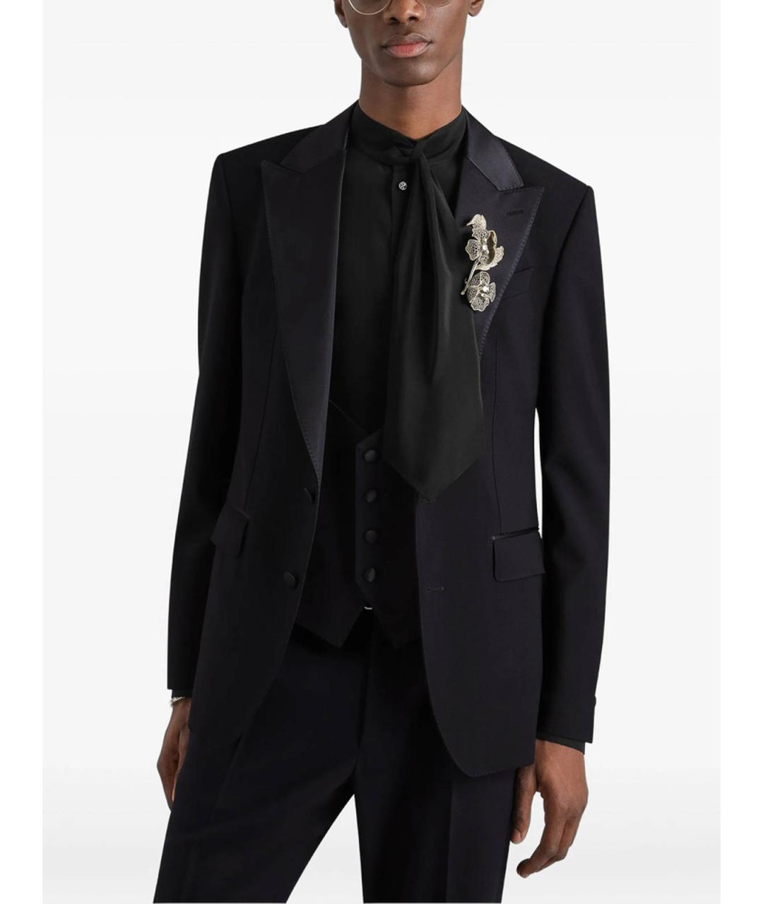 DOLCE&GABBANA Темно-синий классический костюм, фото 3