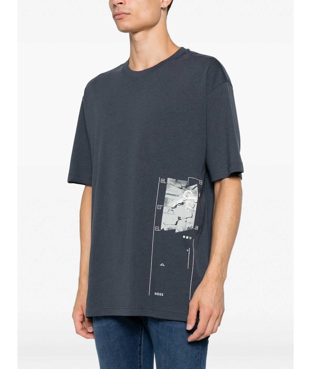 HUGO BOSS Синяя футболка, фото 4